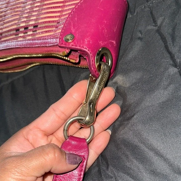 Stylish Pink and Tan Women's Bag - Picture 12 of 13